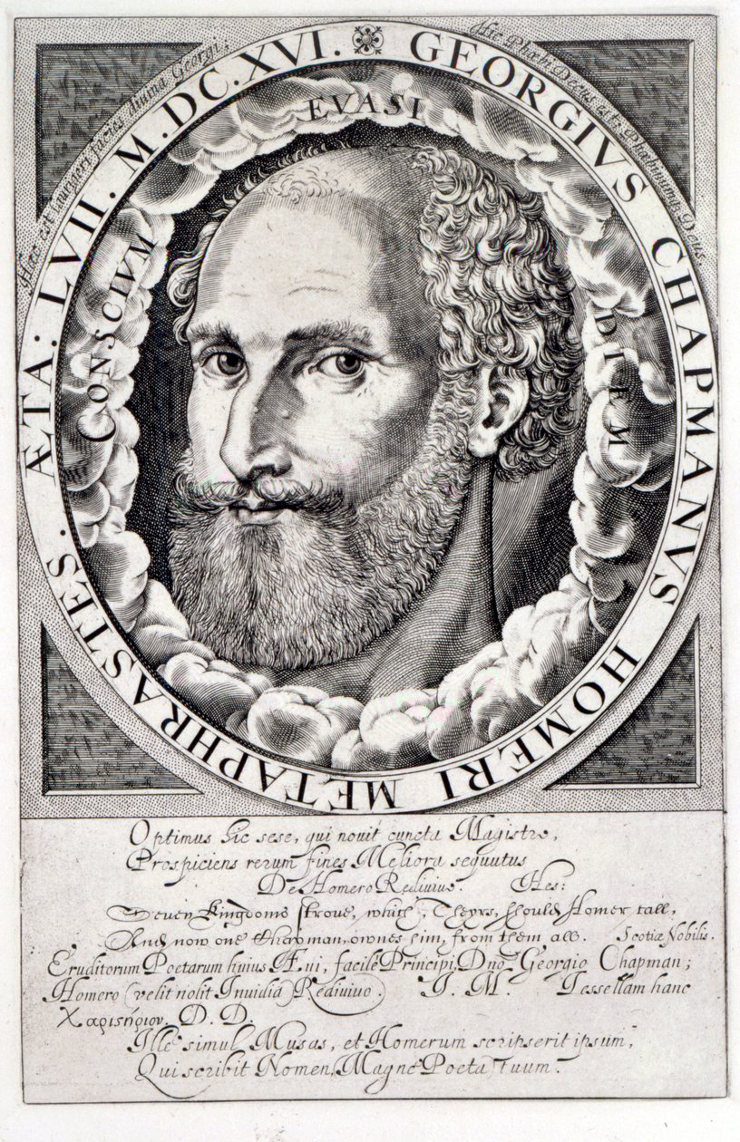 صورة لجورج تشابمان (c.1559-1634) c.1609-10 بواسطة وليام هول