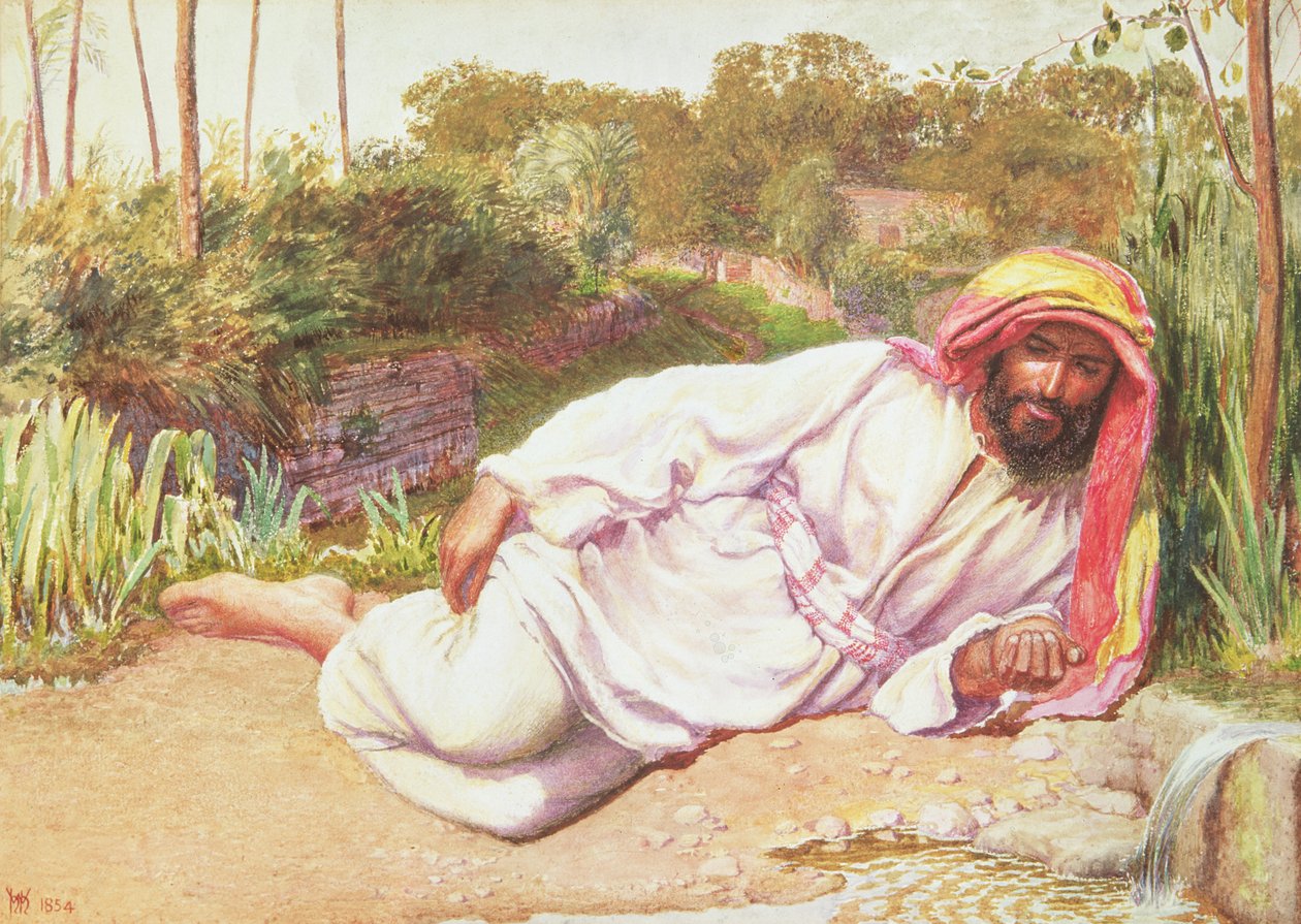 استراحة عربية بواسطة تيار ، 1854 بواسطة وليام هولمان هانت