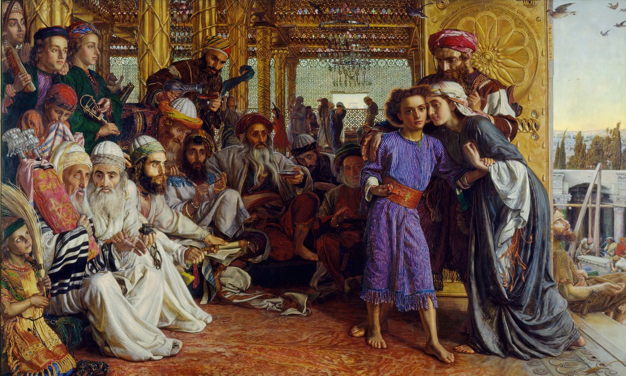 العثور على المخلص في الهيكل ، 1854-55. بواسطة وليام هولمان هانت