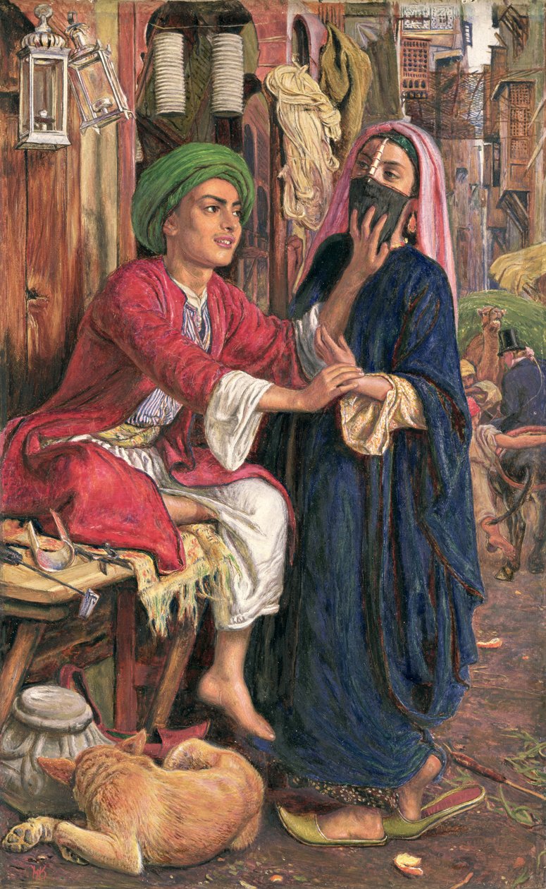 مغازلة صانع الفانوس ، حوالي 1854-60 (زيت على اللوح) بواسطة وليام هولمان هانت