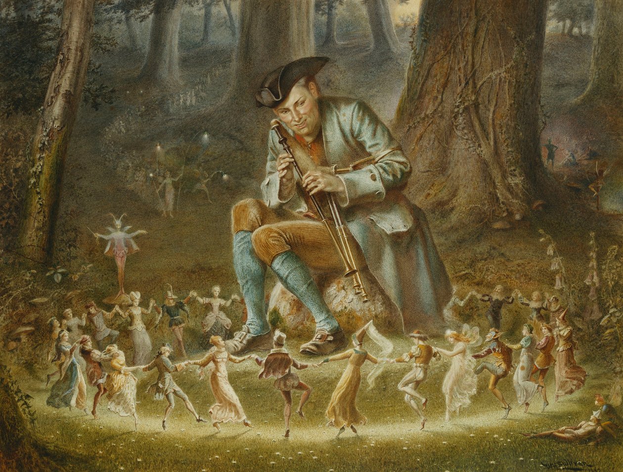 The Bewitched Piper، 1882 بواسطة وليام هولمز سوليفان