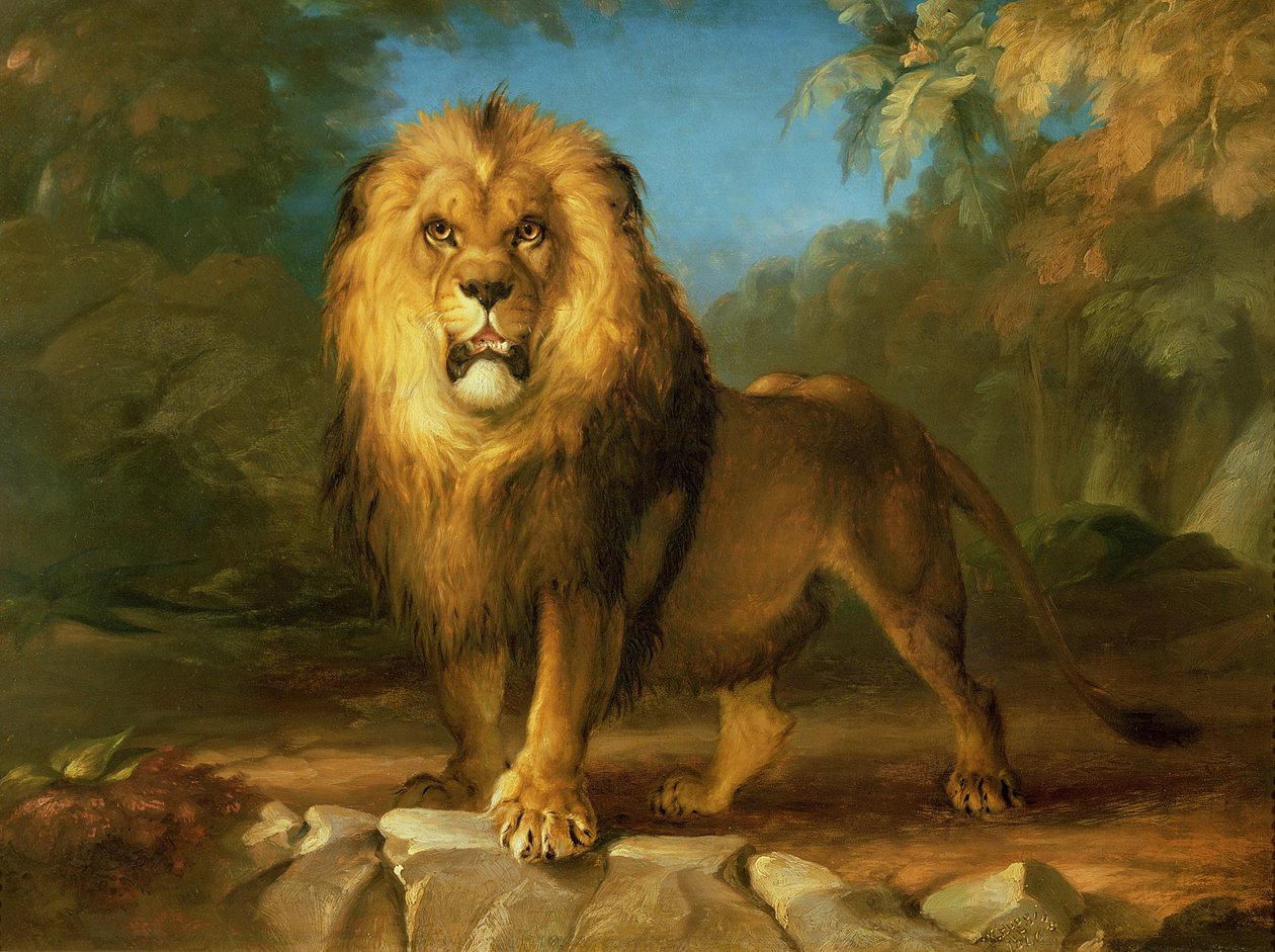 أسد ، 1840 بواسطة وليام هوجينز