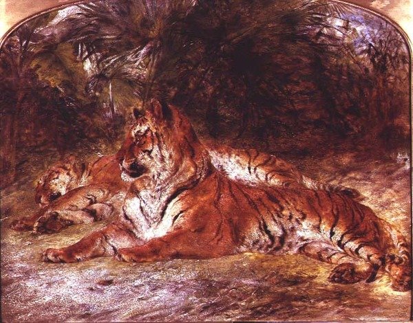 نمور (زيت على ظهر السفينة) بواسطة وليام هوجينز