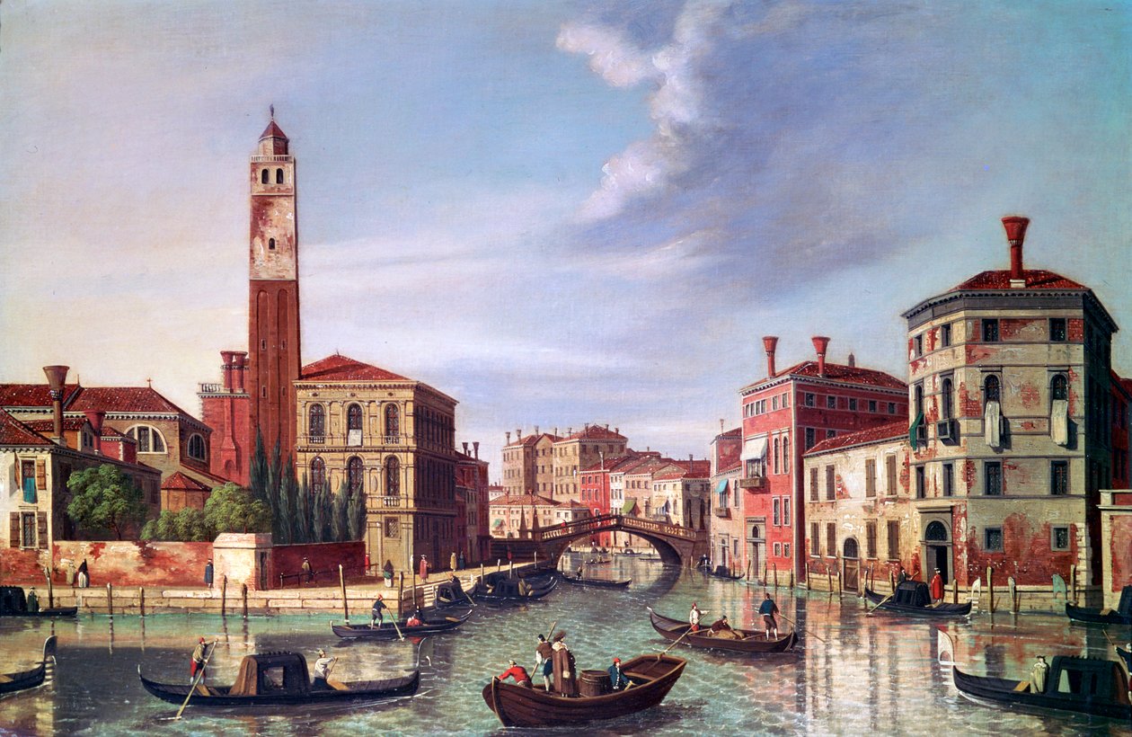 بلازو لابيا ، قناة كاناريجيو ، c1750-1771 بواسطة وليام جيمس