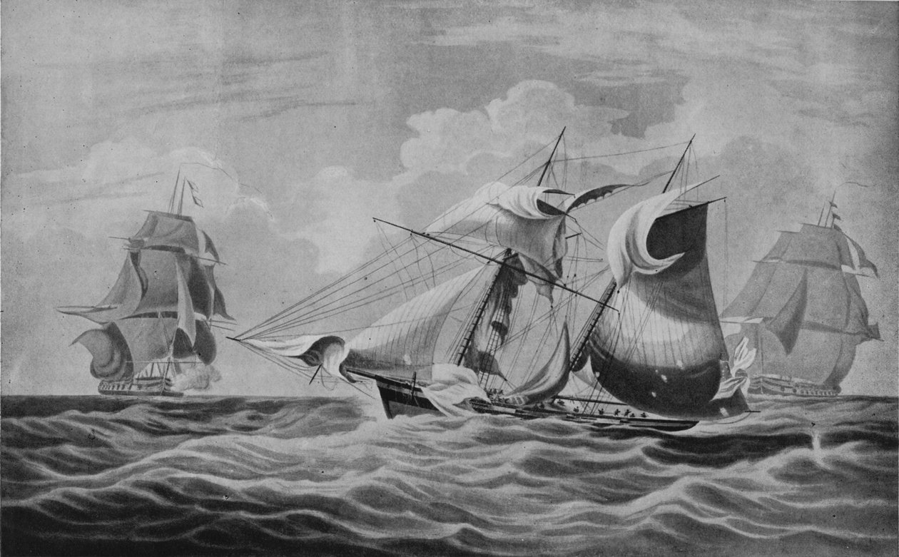 استيلاء سفينة تجارية مسلحة ، c1813 بواسطة وليام جون هوجينز
