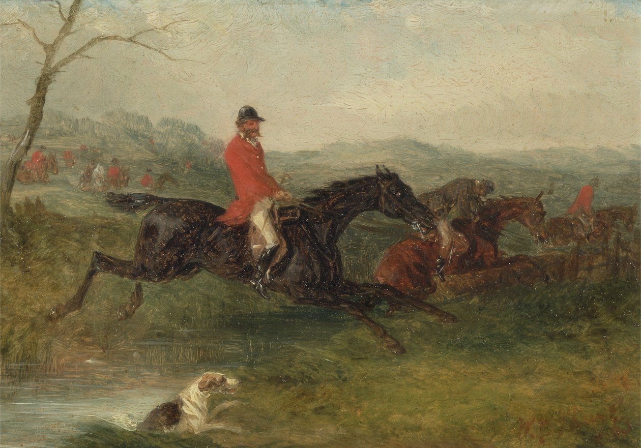 Foxhunting: تطهير Brook (زيت على لوح طاحونة) بواسطة وليام جوزيف شاير
