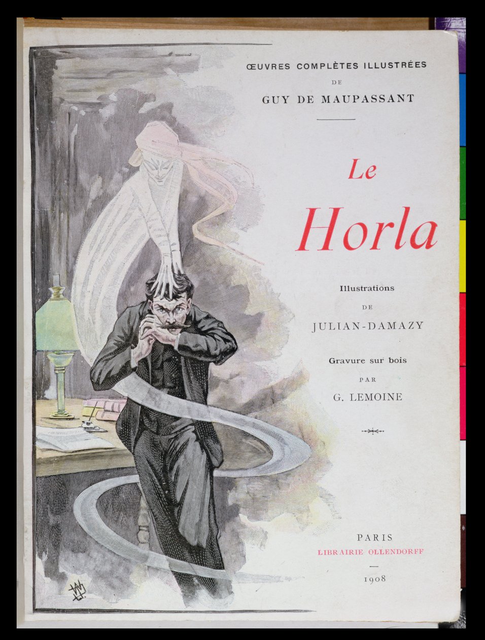 الغلاف الأمامي لـ "Le Horla" بقلم Guy de Maupassant (1850-93) 1908 بواسطة وليام جوليان دمازي