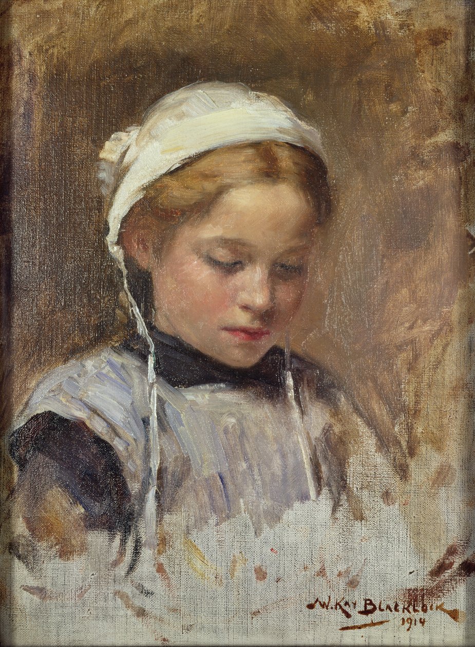 فتاة صغيرة في Blue Pinafore ، 1914 بواسطة وليام كاي بلاكلوك