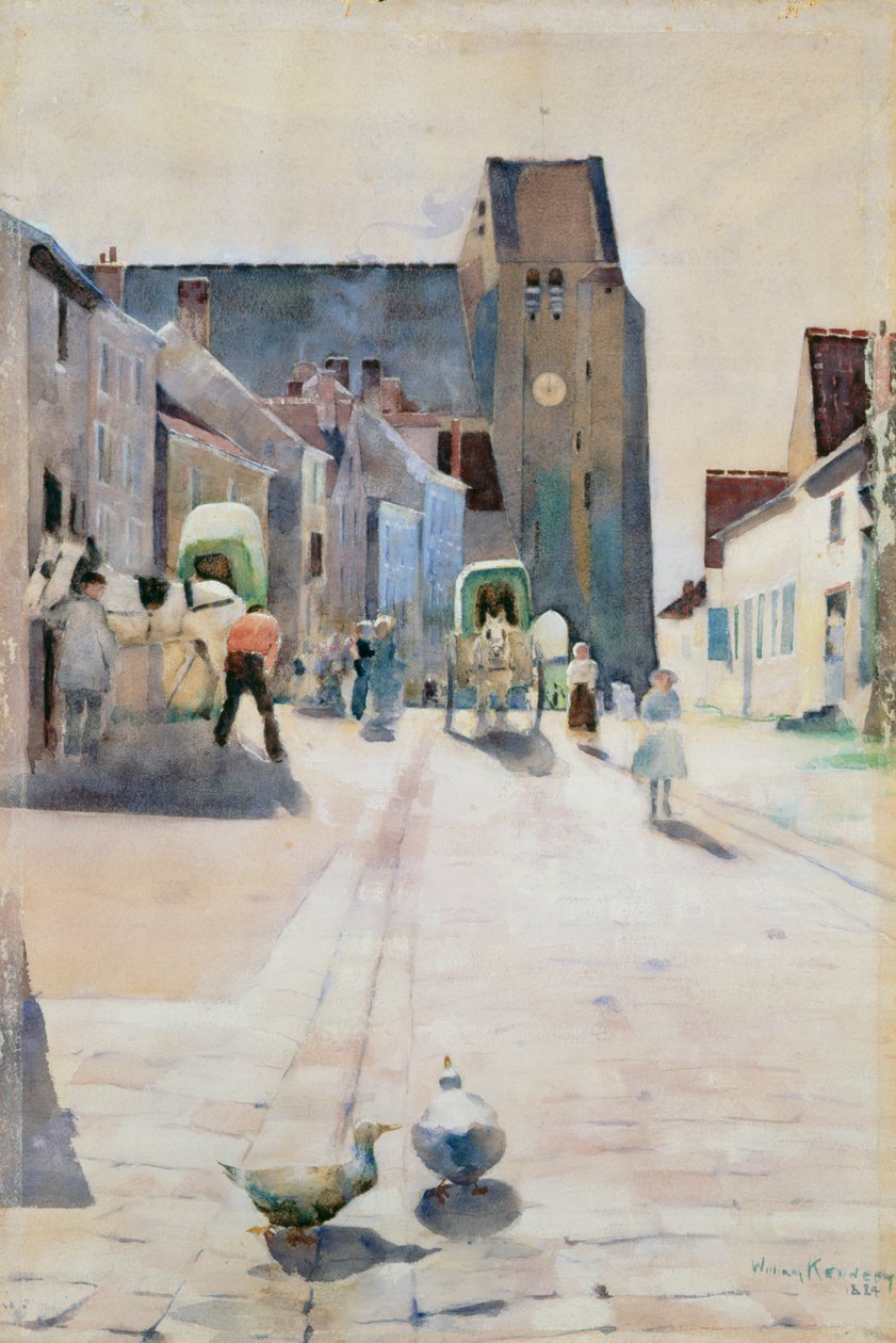 الشارع الرئيسي ، Grez-sur-Loing ، 1884 بواسطة وليام كينيدي