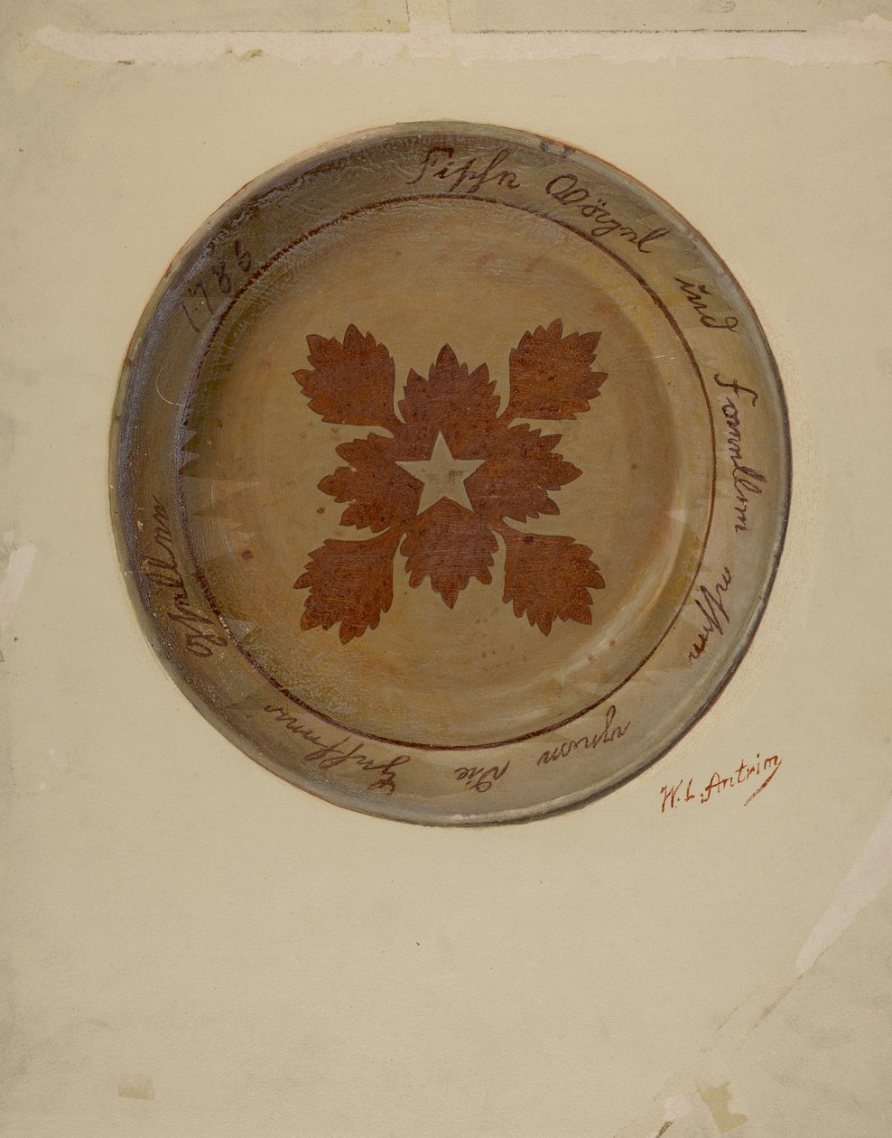 طبق ألماني ، ج. 1936. بواسطة وليام أنتريم