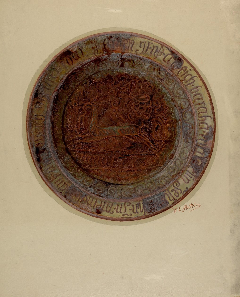 طبق ألماني ، ج. 1937. بواسطة وليام أنتريم