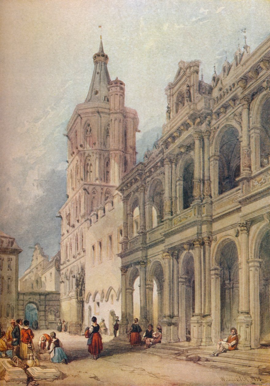 قاعة المدينة ، كولونيا ، c1841 بواسطة وليام لايتون ليتش