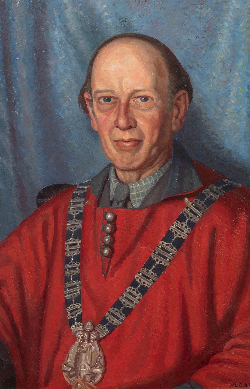 بيرسي جون دلف سميث (1882-1948) فنان وماجستير في نقابة عمال الفن في عام 1941 (زيت على قماش) بواسطة شرط وليام ليونيل