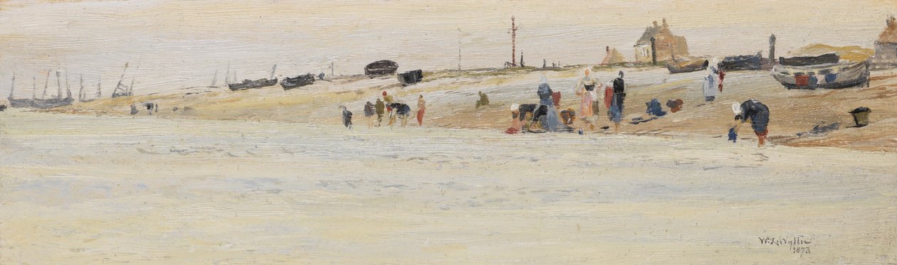 نساء غسالة على شاطئ ، 1873 بواسطة وليام ليونيل ويلي