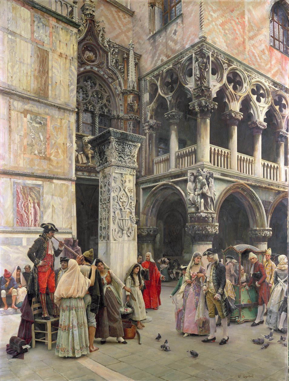في Piazzetta ، القرن الثامن عشر ، 1859-92 بواسطة ويليام لوجسدايل