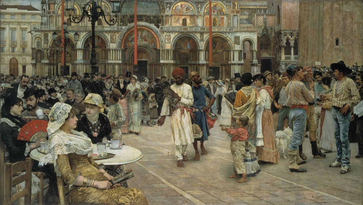 ساحة القديس مرقس ، البندقية ، 1883. بواسطة ويليام لوجسدايل