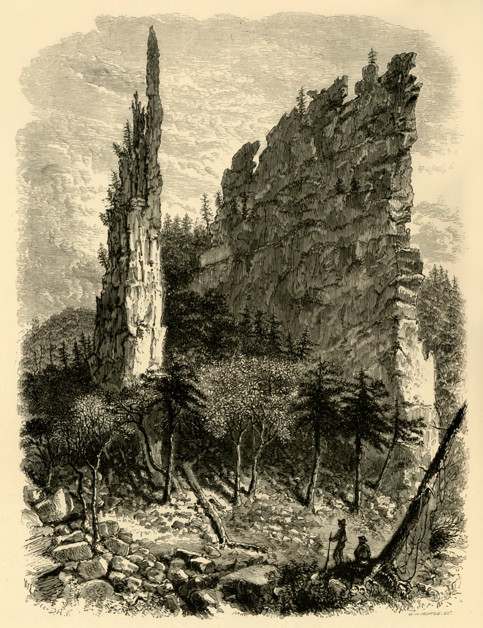"Karr's Pinnacles" ، ١٨٧٢. بواسطة وليام لودويل شيبارد