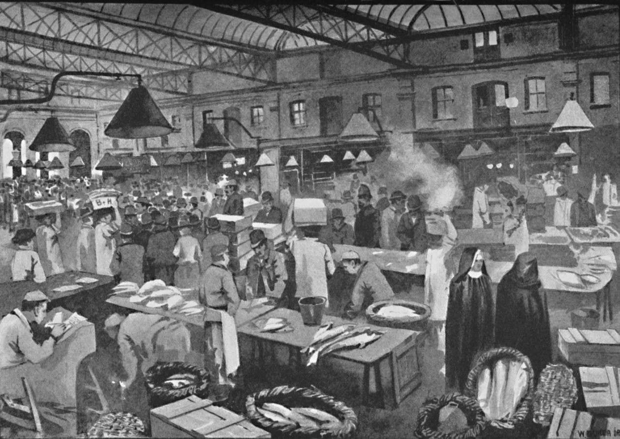 سوق بيلينجسجيت ، صباح مبكر ، 1891 بواسطة وليام لوكير