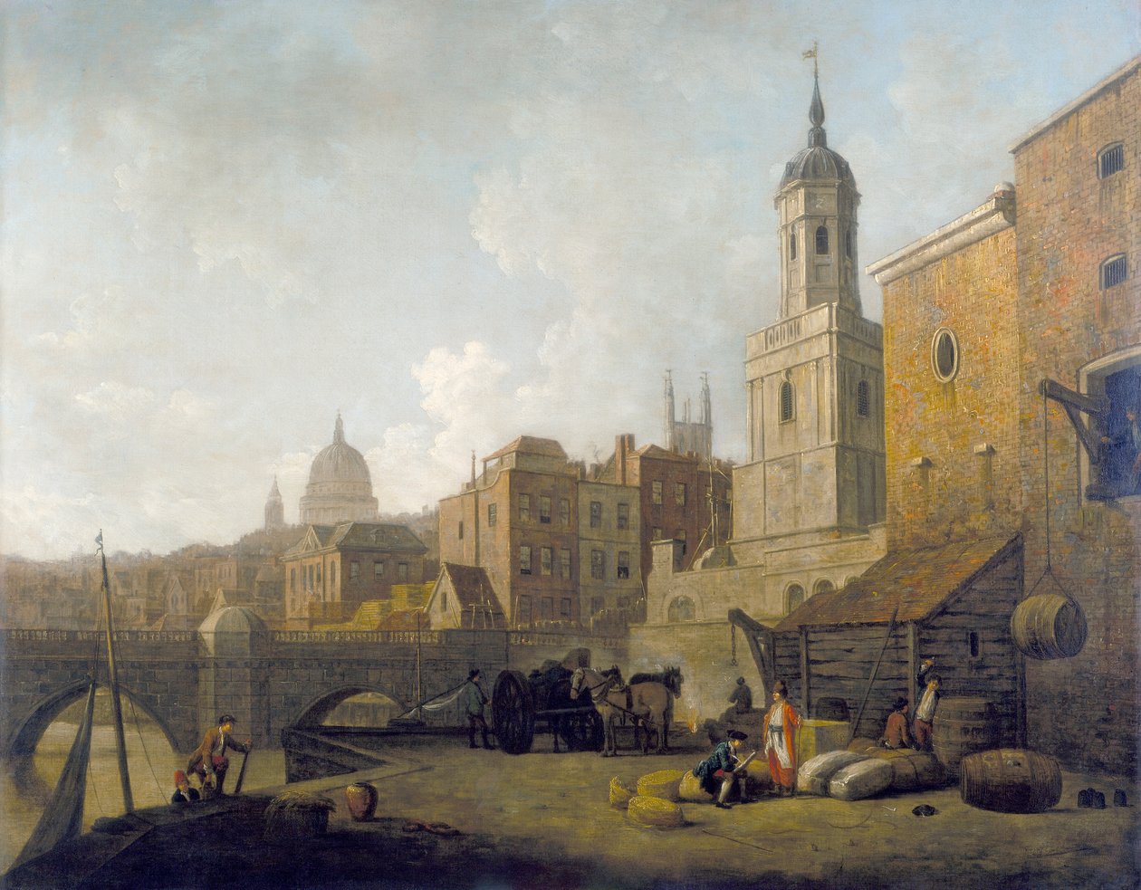 "فريش وارف ، لندن بريدج" ، 1762. بواسطة وليام مارلو