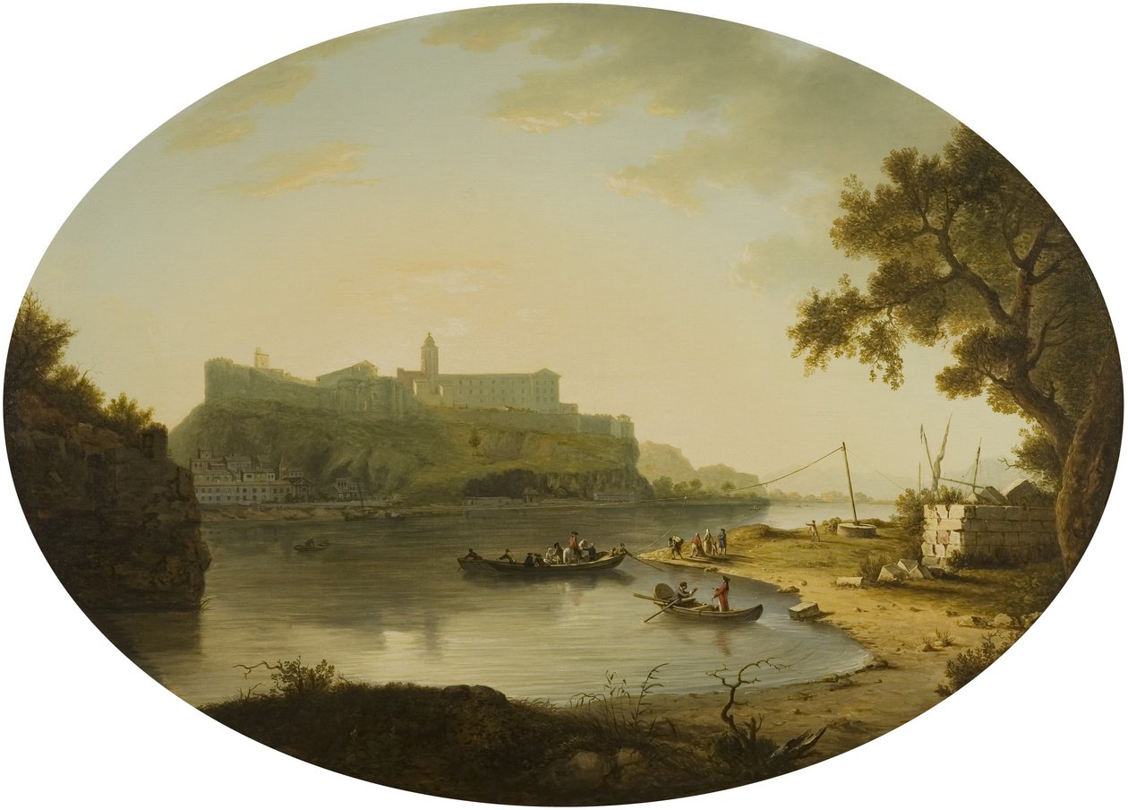 منظر لـ Villeneuve-les-Avignon ، حوالي عام 1770 (زيت على قماش) بواسطة وليام مارلو