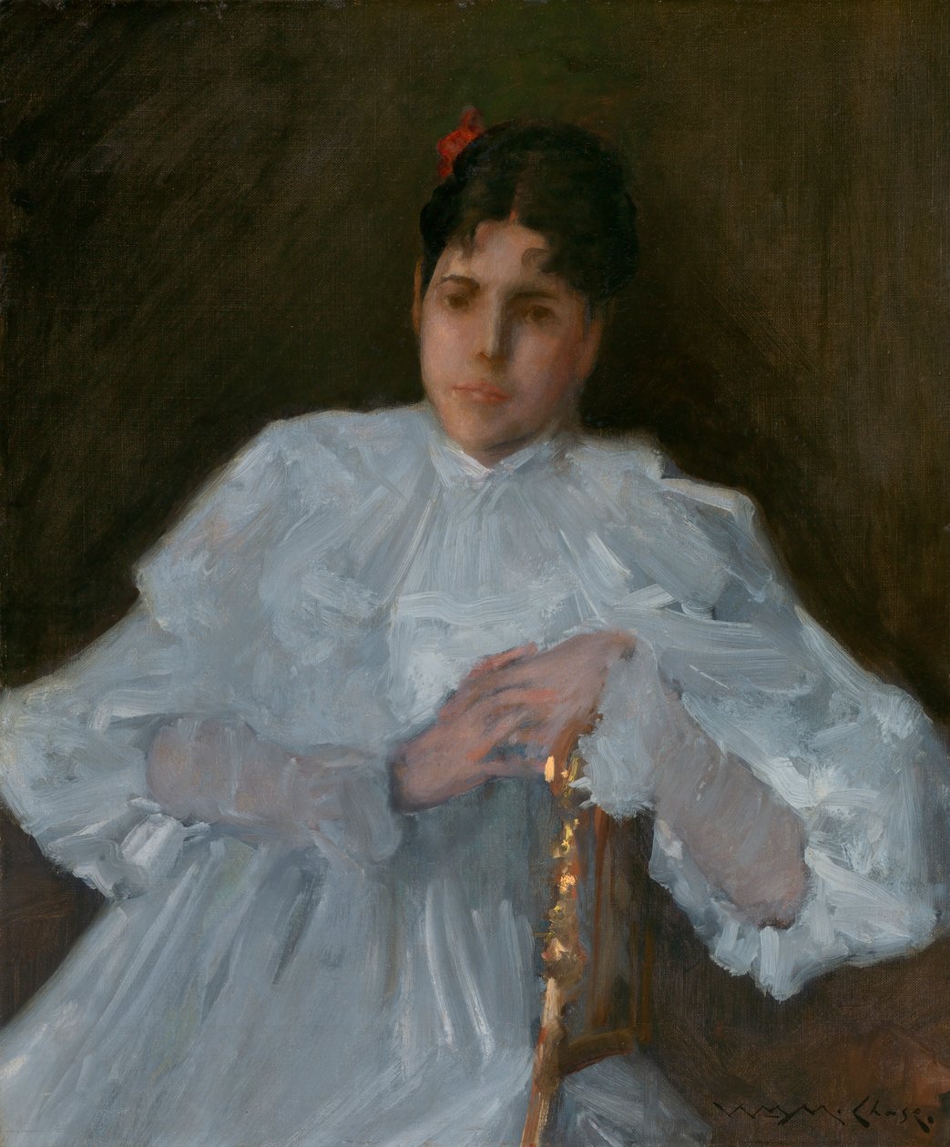 فتاة باللون الأبيض ، كاليفورنيا. 1890. بواسطة وليام ميريت تشيس