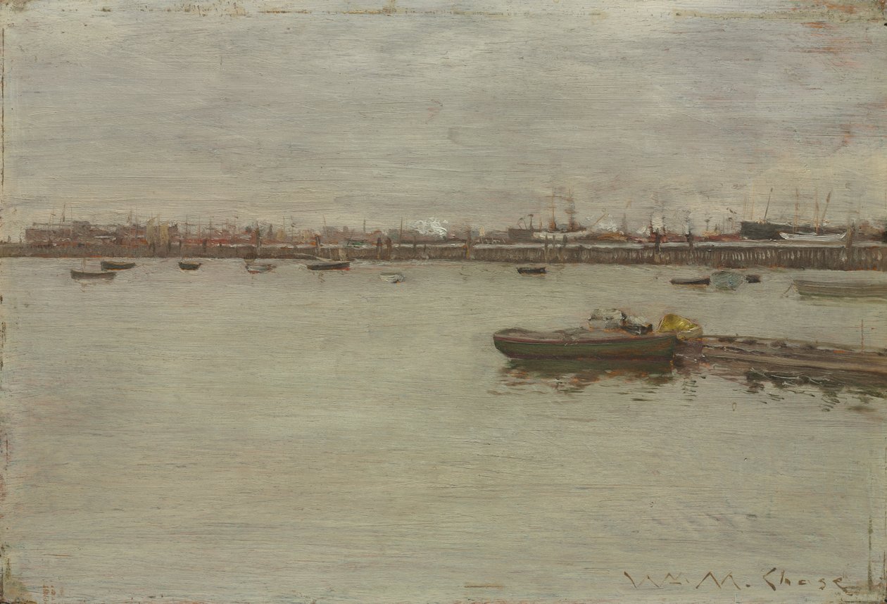 يوم رمادي على الخليج ، ج. 1886. بواسطة وليام ميريت تشيس