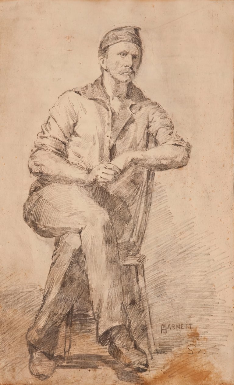 رجل جالس ، ج. 1870. بواسطة وليام مايكل هارنيت