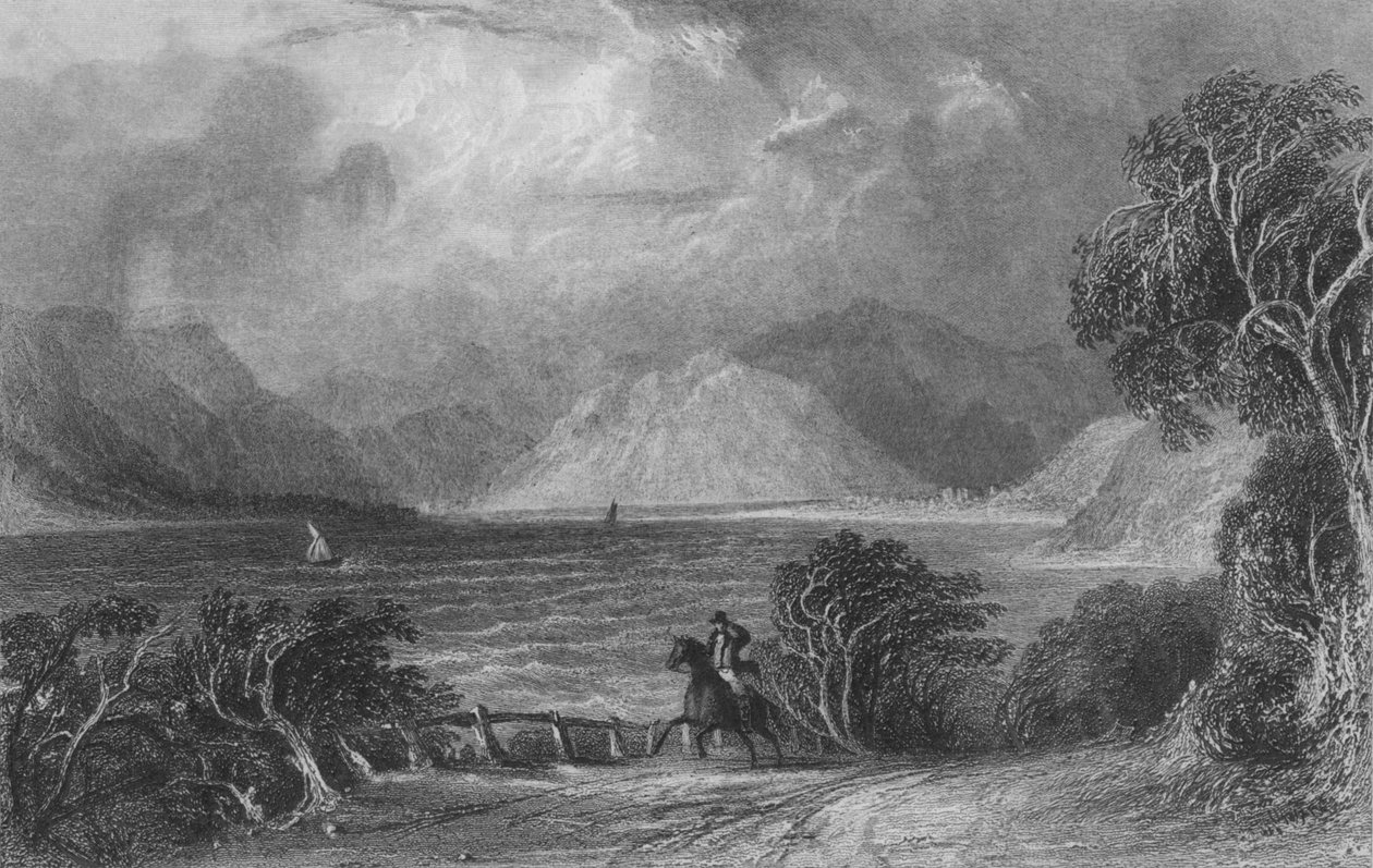 "Ullswater from Pooly Bridge" ، c1835 بواسطة وليام ميلر