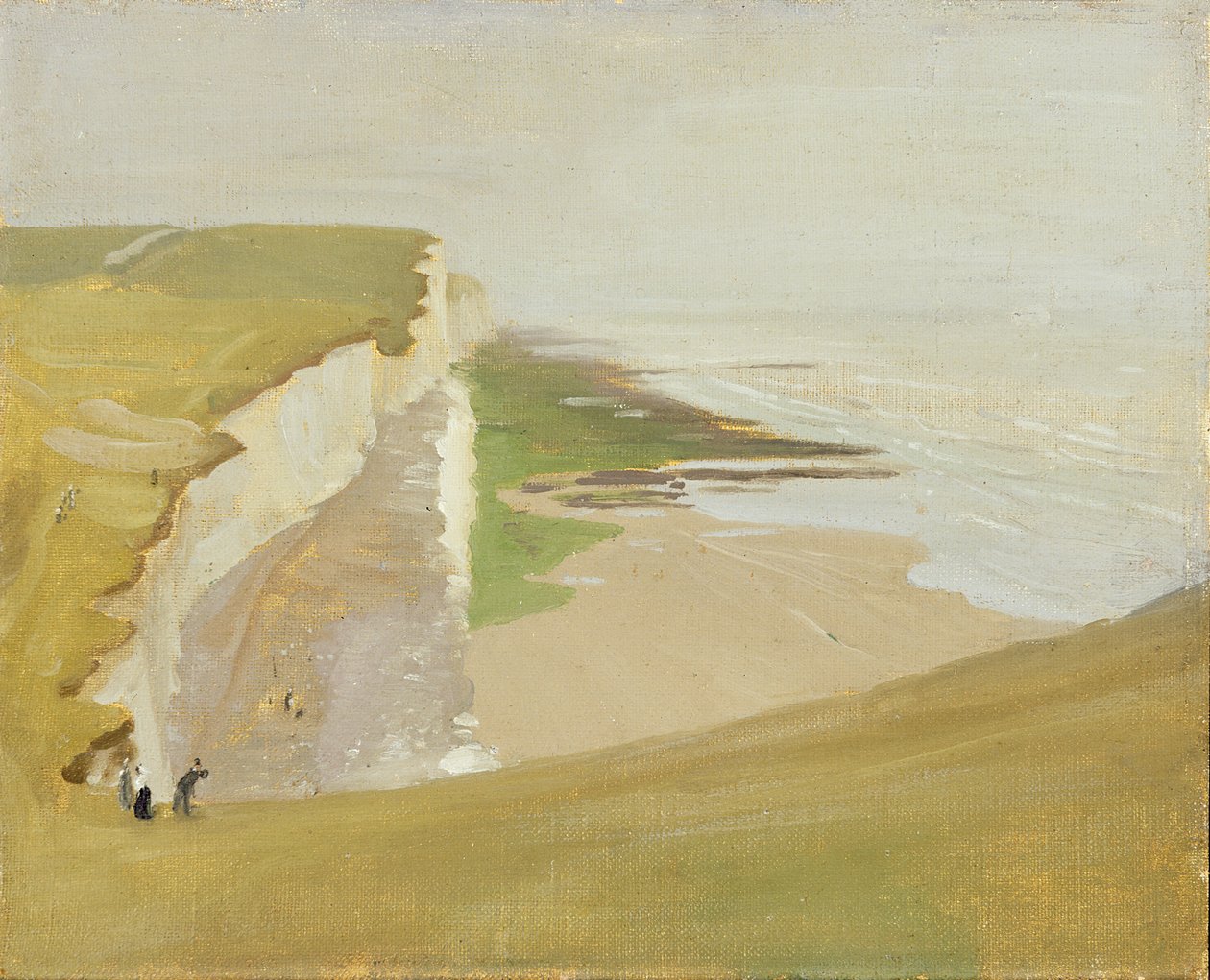 منحدرات في Rottingdean (زيت على قماش على لوح طاحونة) بواسطة وليام نيكلسون