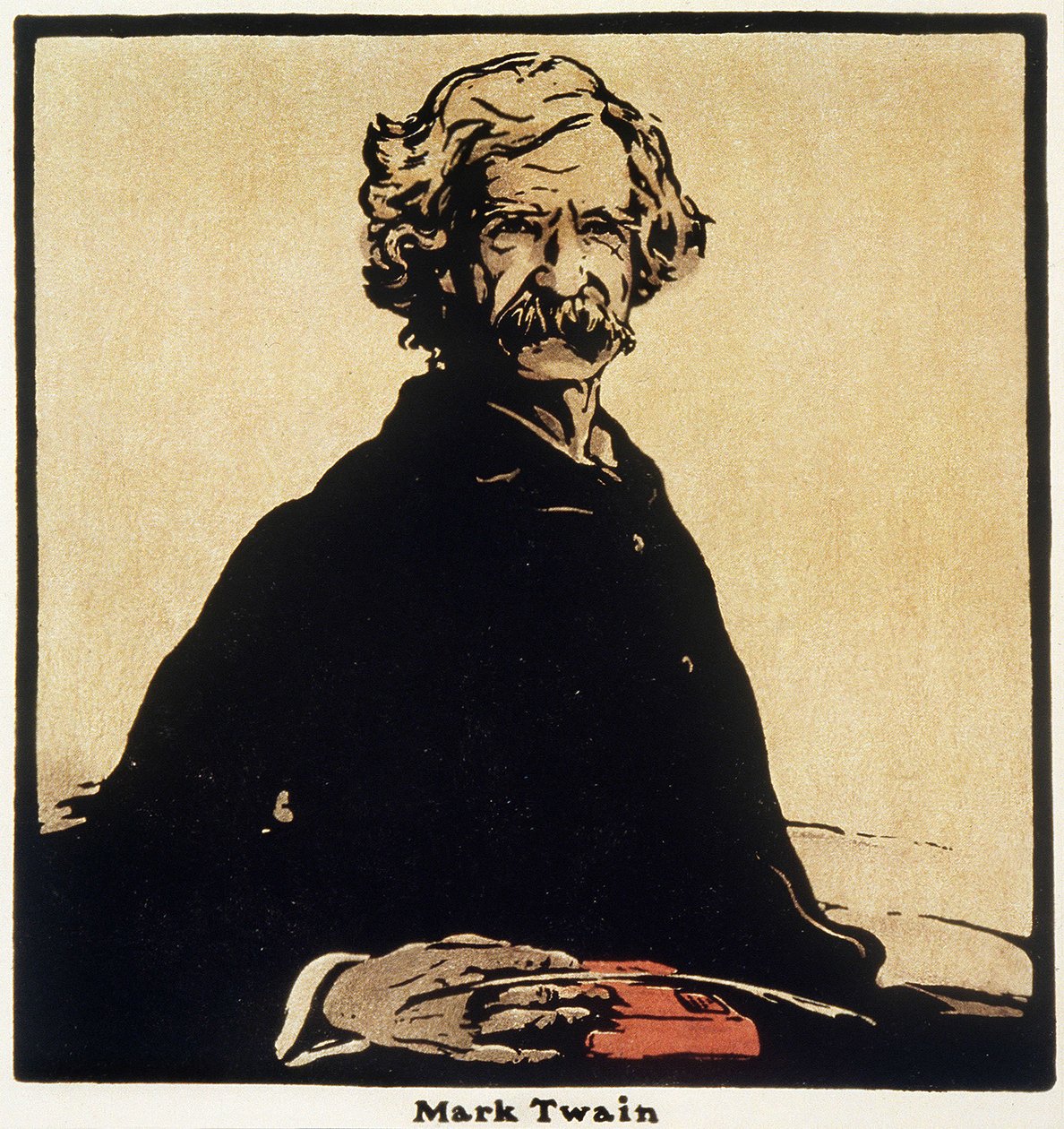 صورة لمارك توين (1835-1910) كاتب أمريكي - رسم بقلم ويليام نيكولسون (1872-1949) بواسطة وليام نيكلسون