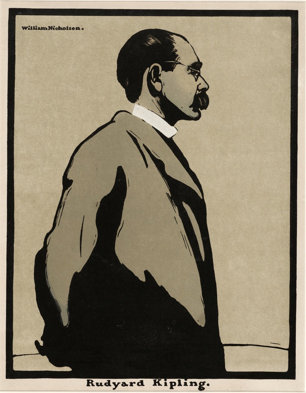 روديارد كيبلينج (1865-1936) ، حانة. 1899 (طباعة حجرية ملونة) بواسطة وليام نيكلسون