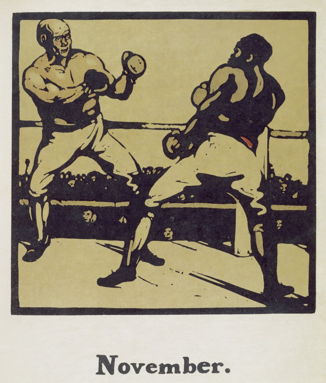 شهر نوفمبر ، من "An Almanac of Twelve Sports" ، بكلمات روديارد كيبلينج ، نشره لأول مرة ويليام هاينمان بواسطة وليام نيكلسون