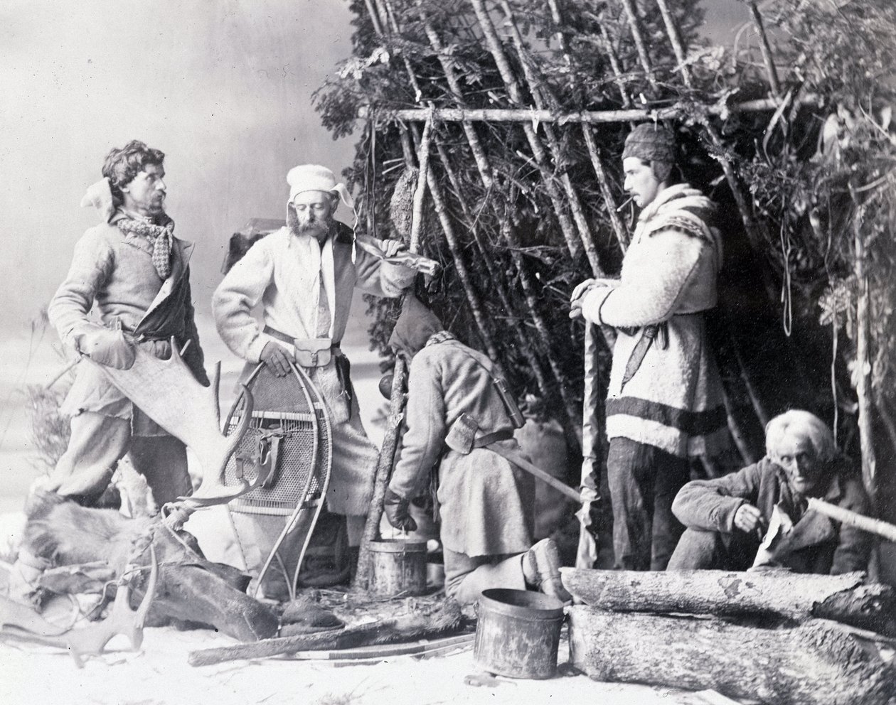 حياة الصياد في كندا ، تصوير نوتمان ، حوالي عام 1890. بواسطة وليام نتمان