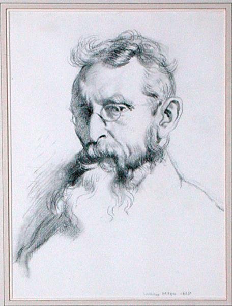صورة ويليام أوبراين (1852-1928) 1905 (قلم رصاص على ورق) بواسطة وليام أوربن