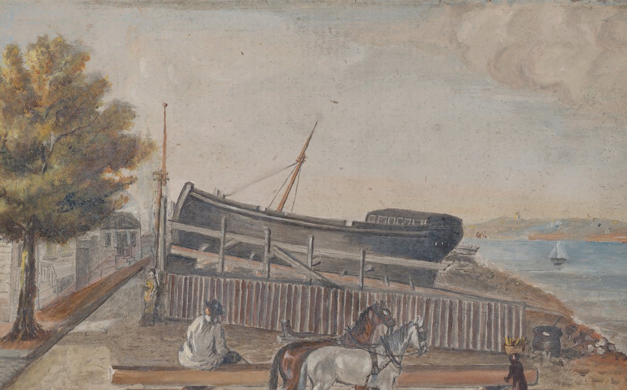ساحة سفينة بيرغ ، 1870. بواسطة وليام ب. تشابل