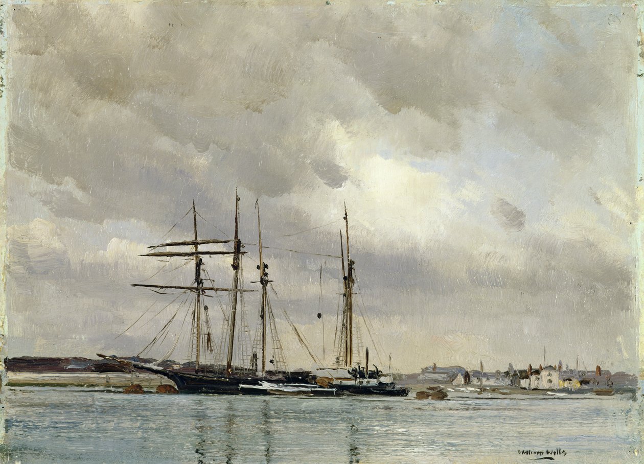 القوارب في الميناء ، تحميل الصين كلاي ، c.1900 بواسطة وليام بيدج أتكينسون ويلز