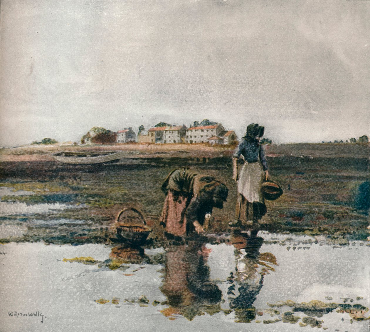 قطف بلح البحر ، c1908 بواسطة وليام بيدج أتكينسون ويلز