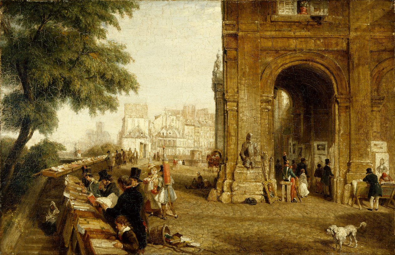 رصيف كونتي في باريس عام 1846 (زيت على قماش) بواسطة وليام باروت