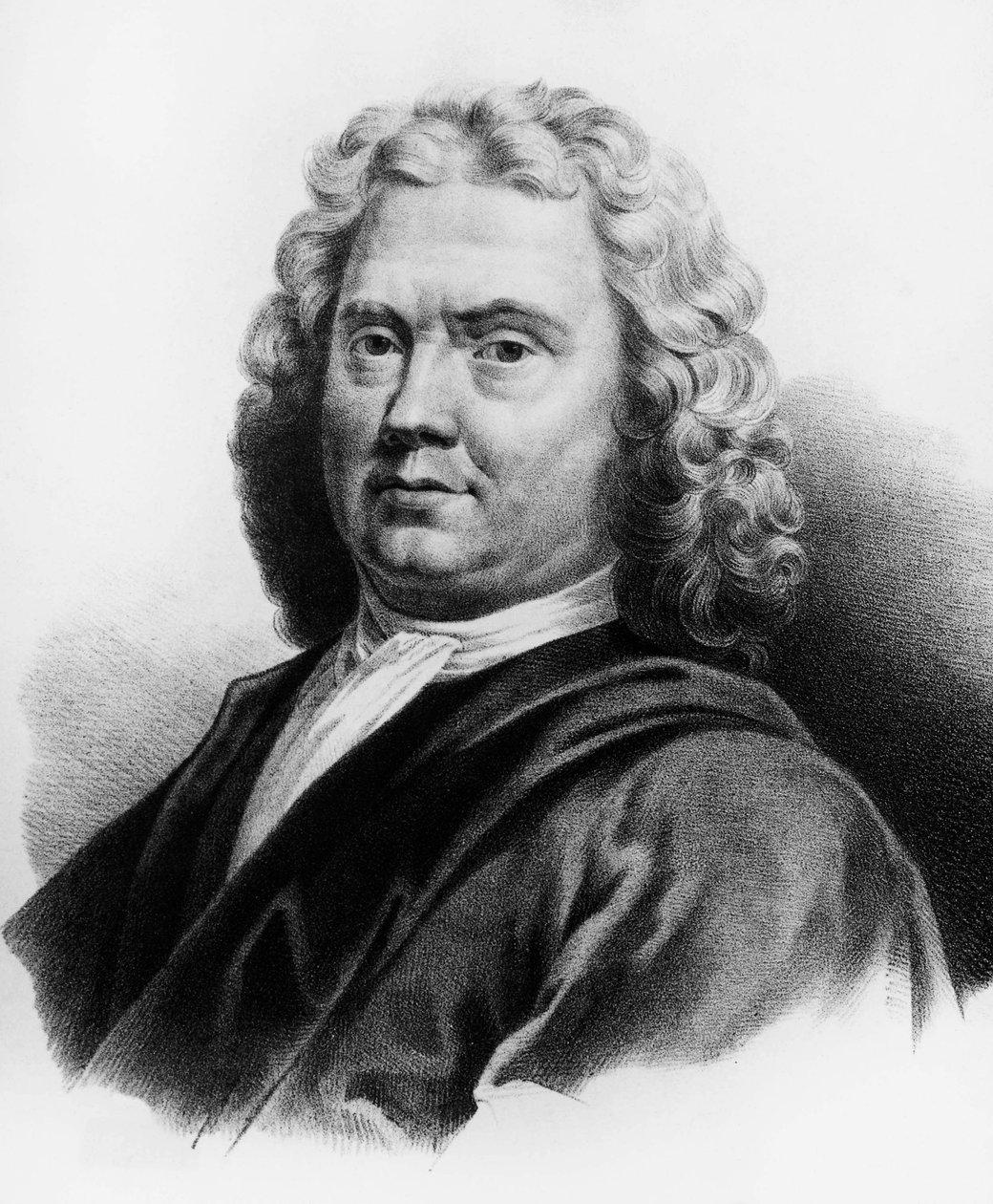 Portrait of Herman Boerhaave (1668-1738), Dutch physician, chemist and botanist, engraving بواسطة الكسندر جبرائيل (بعد) ديكامبس