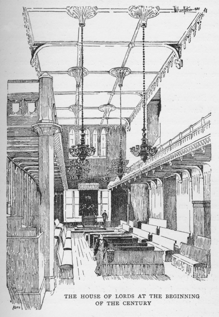مجلس اللوردات في بداية القرن c1897 بواسطة وليام باتن
