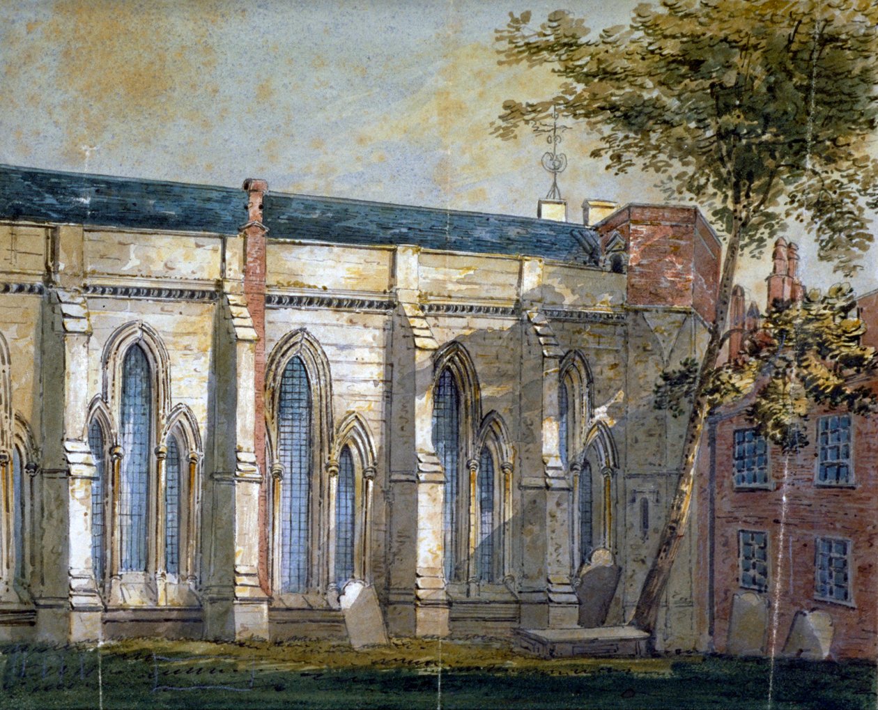 منظر لكنيسة تيمبل ، لندن ، c1810. بواسطة وليام بيرسون