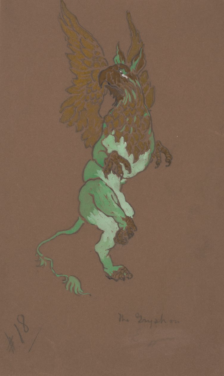 تصميم أزياء Gryphon لـ Alice-in-Wonderland ، 1915. بواسطة وليام بينهالو هندرسون