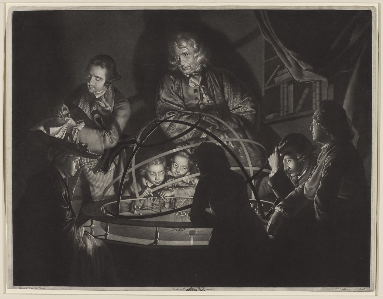 فيلسوف يلقي محاضرة في Orrery ، بعد جوزيف رايت من ديربي (1734-1797) بواسطة وليام بيتر