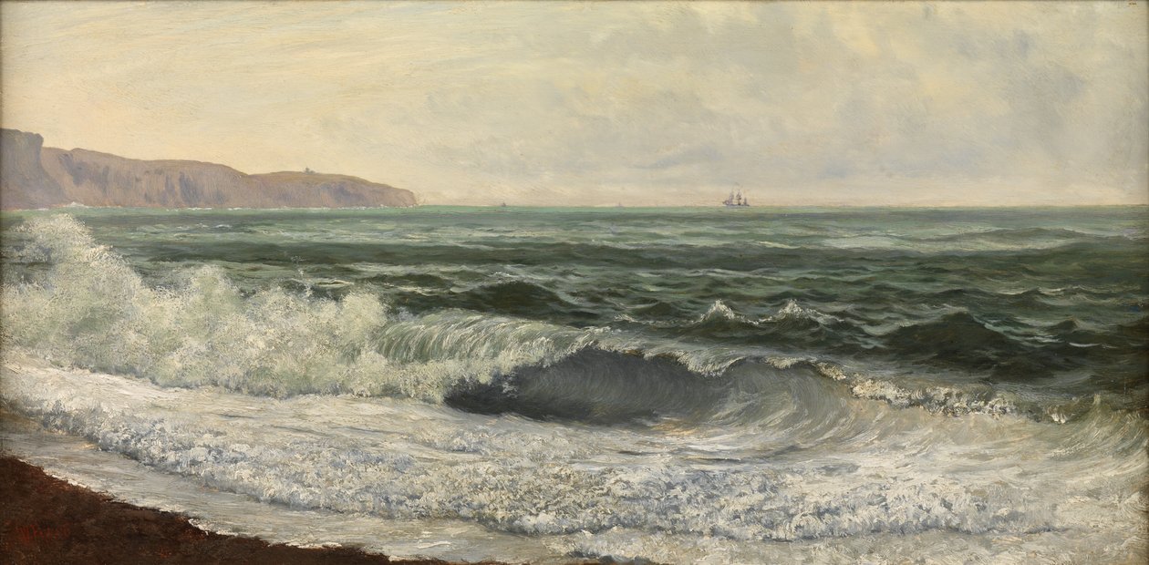 Rough Weather، West Bay، Dorset (زيت على لوح) بواسطة ويليام بي