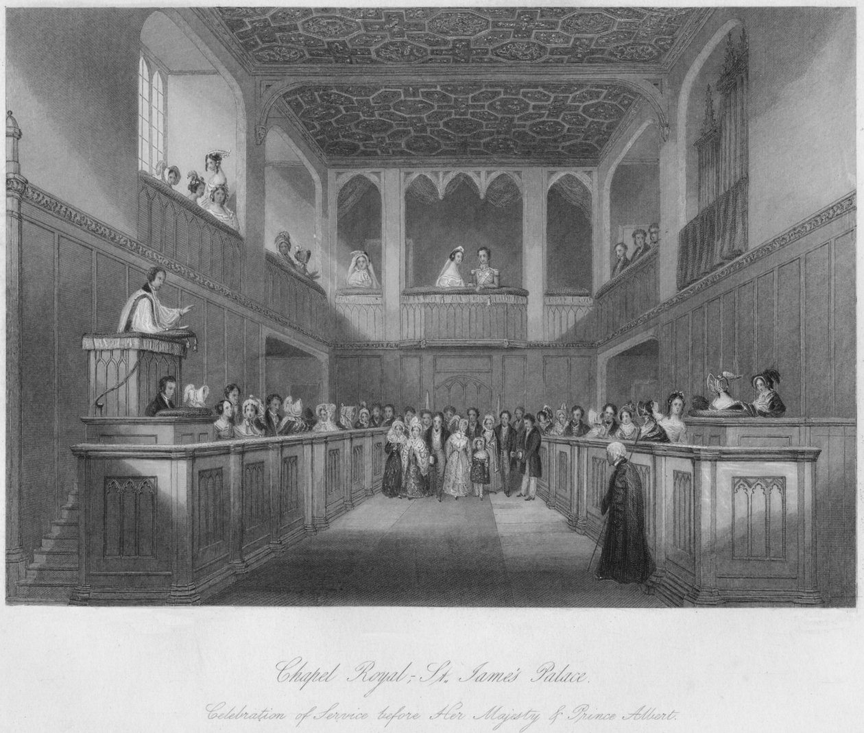 مصلى رويال - سانت جيمس بالاس ، c1841 بواسطة وليام رادكليف