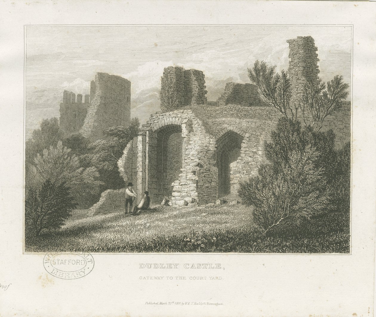 قلعة دودلي - The Keep: engraving، nd [c1831] (طباعة) بواسطة وليام رادكليف