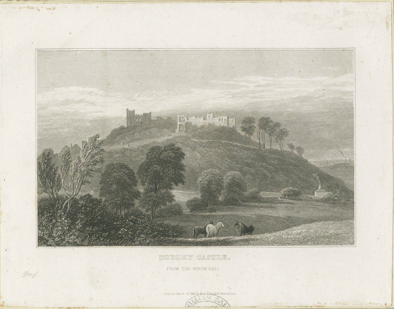 قلعة دودلي: نقش على الصلب ، بدون تاريخ [c1830] بواسطة وليام رادكليف