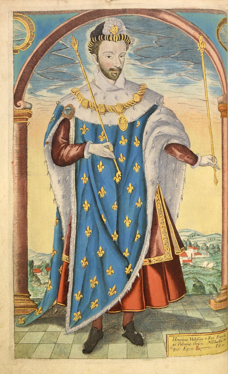 هنري الثالث من فرنسا ، من nHonor Military ، و Civill ، William Segar ، حانة. روبرت باركر ، لندن ، 1602 (نقش ملون باليد) بواسطة وليام روجرز