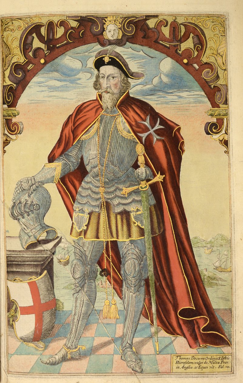 السير توماس دوكورا ، من nHonor Military ، و Civill ، William Segar ، حانة. روبرت باركر ، لندن ، 1602 (نقش ملون باليد) بواسطة وليام روجرز