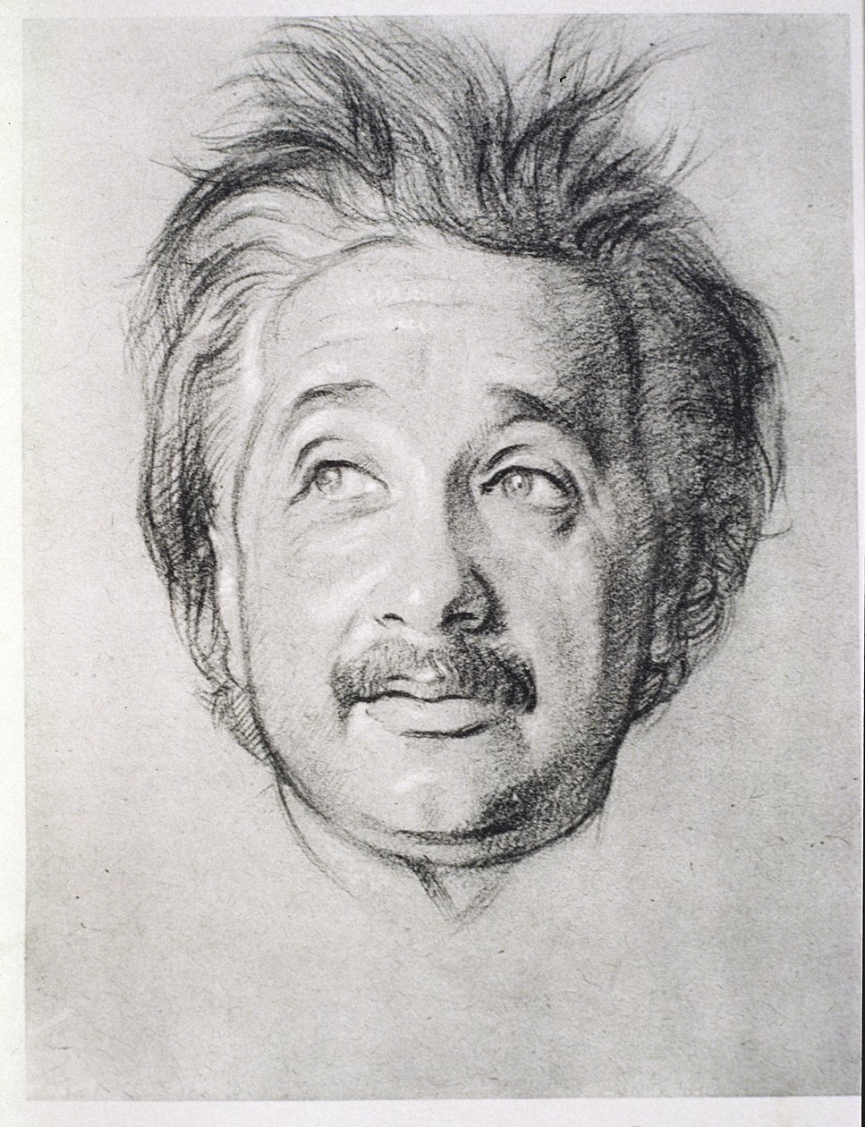 صورة لألبرت أينشتاين (1879-1955) (ليثو) بواسطة وليام روثنشتاين